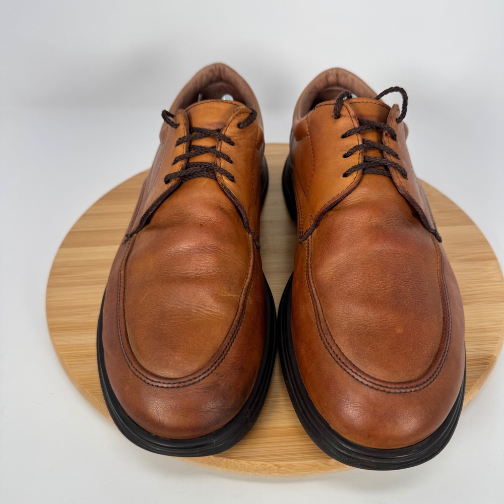 Allen Edmonds Passenger Tan Leather Moc Toe Derby Shoes Mens 12 D 3962 - Picture 2 of 11